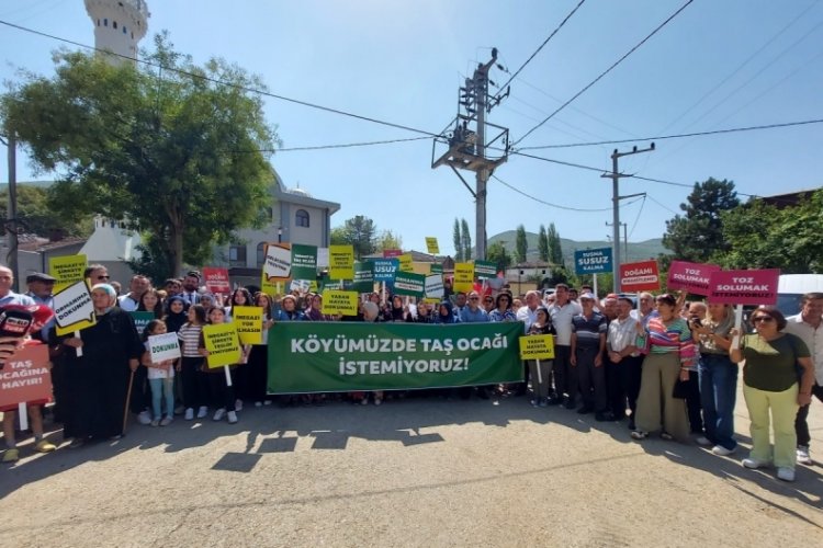 KÖYÜMÜZDE TAŞ OCAĞI İSTEMİYORUZ