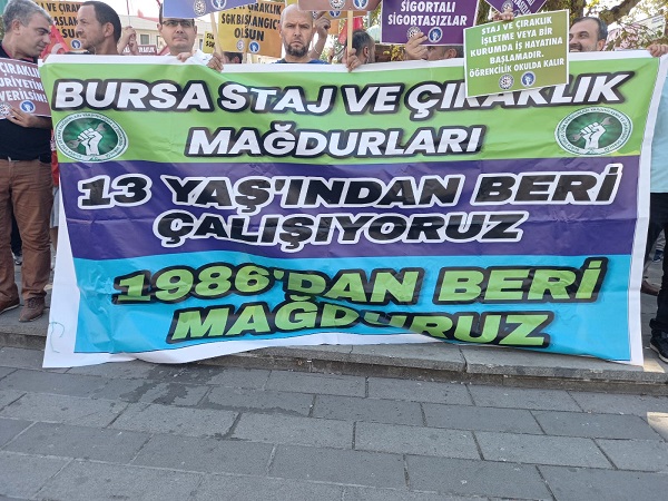 STAJ MAĞDURLARI MEYDANLARA İNDİ