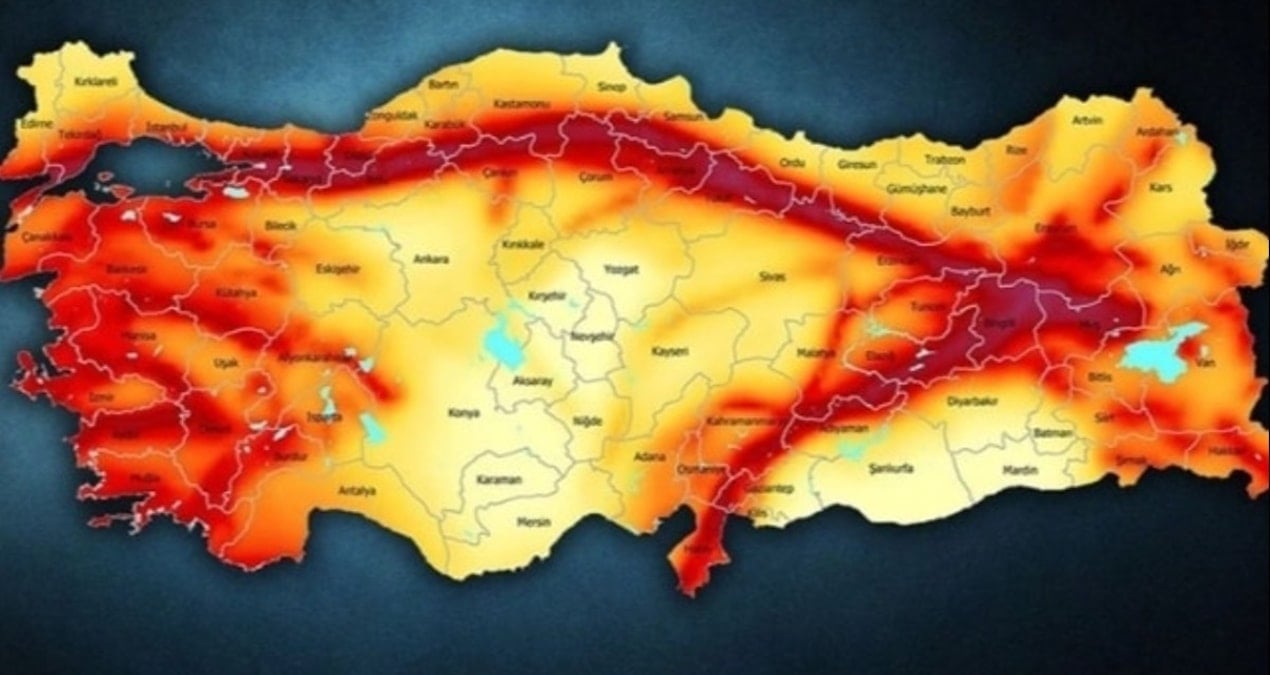 Türkiye’de deprem riski en az şehirler belli oldu