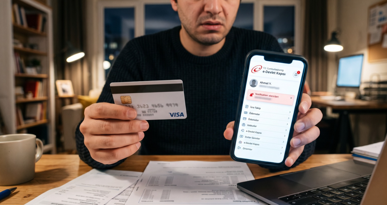 e-Devlet’ini kontrol etmeyen kredi kartı sahiplerine icra kapıda
