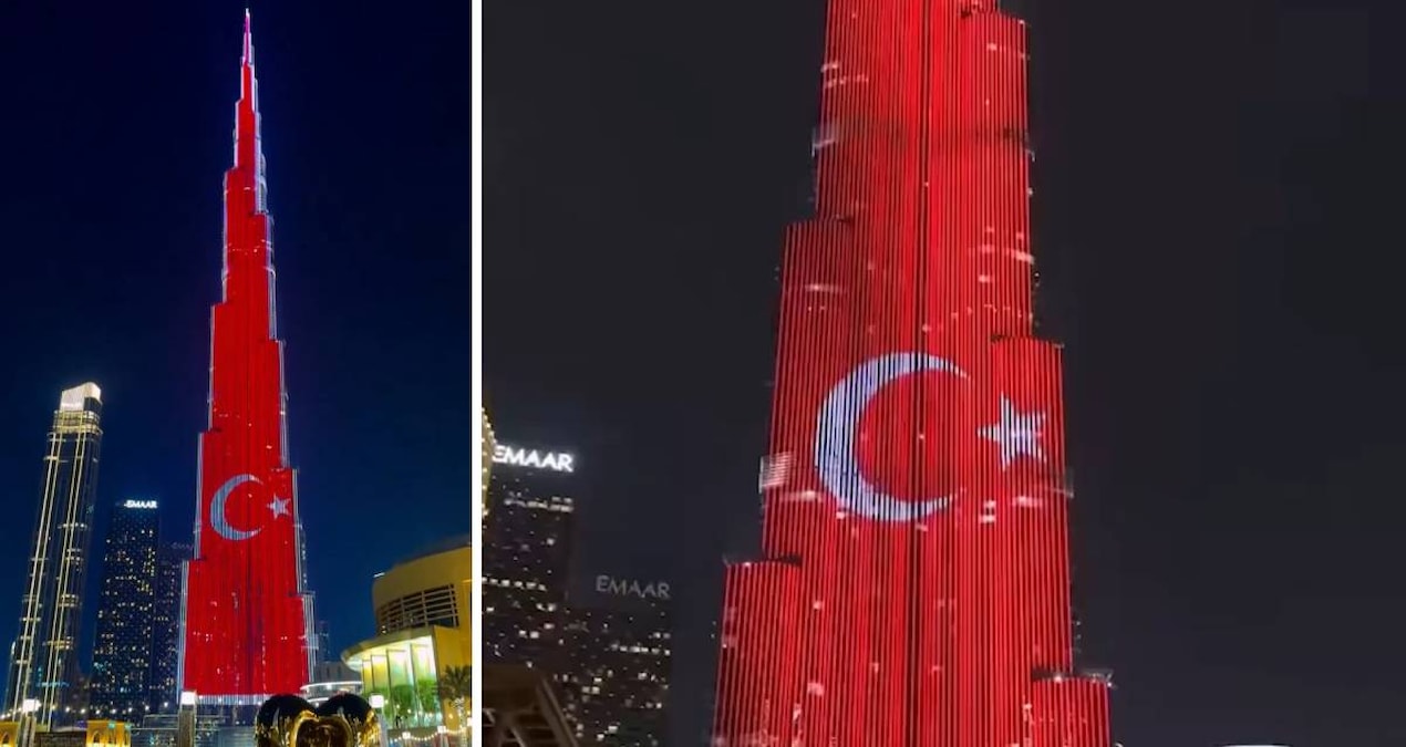 29 Ekim’de dünyanın en yüksek binasında Türk bayrağı yansıtıldı